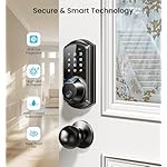 Veise VE07 Fingerprint Smart Lock for Front Door, 7-in-1 Keyless Entry Deadbolt with App Control, Electronic Digital Locks with Touchscreen Keypad, Auto Lock, Easy Install, Waterproof, Matte Black - Image 4