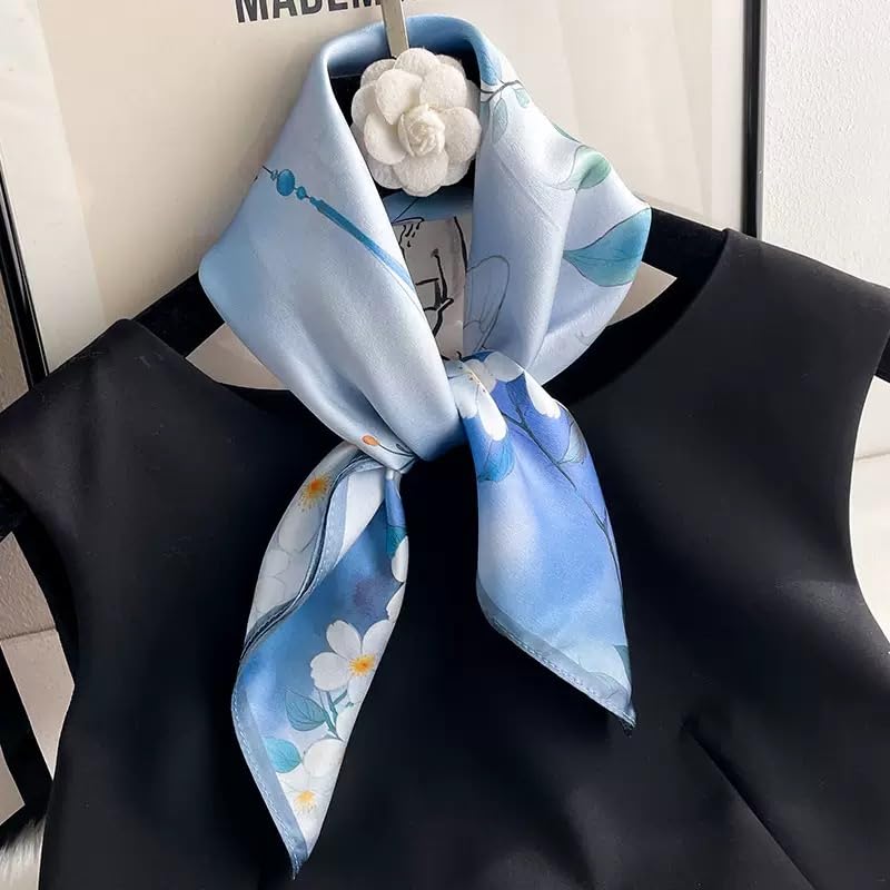 Image of ANDANTINO 100% Mulberry Silk Scarf -21 inch Square Neckerchief with Gift Packed