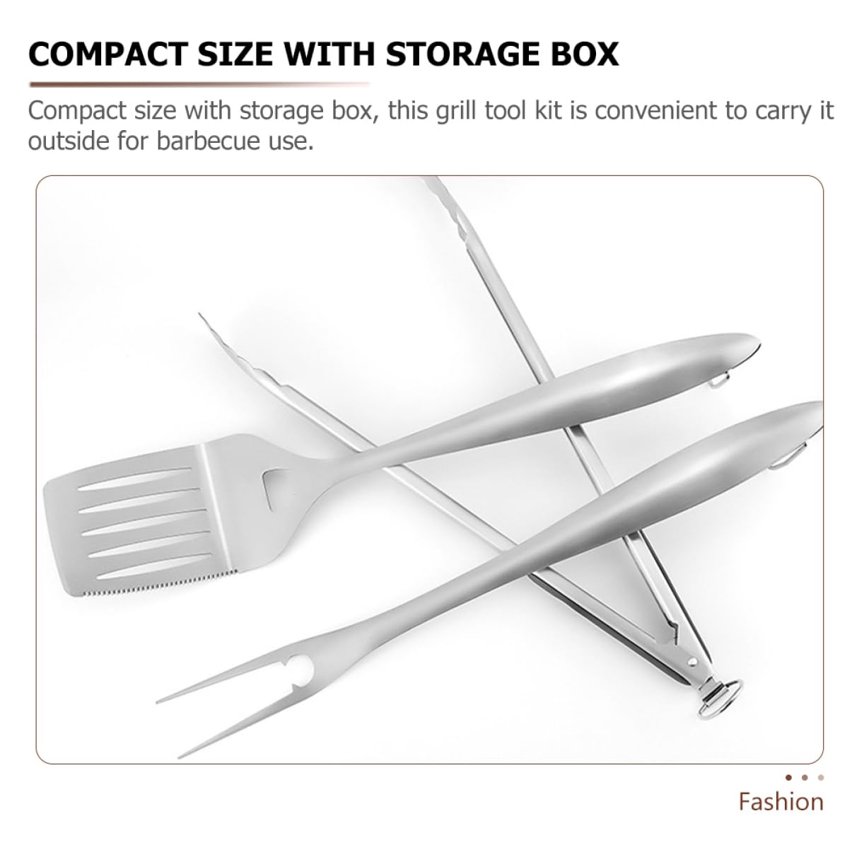 Abaodam Outils De Barbecue Acier Inoxydable Accessoires pour Barbecue Extérieur avec Étui De Rangement Pince à Aliments Et Pelle De Cuisine pour Grillades