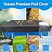 10 x 6 FT Rectangular Pool Cover 118x79 inch Rectangle Swimming Pool Covers 9.8 ft x 6.6 ft Black Pools Cover with Strong Tear Resistant 10 ft Solar Pool Cover Above Ground Waterproof & UV-Resistant