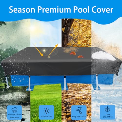 Cobertor rectangular para piscina 177 x 87 pulgadas miniatura 6