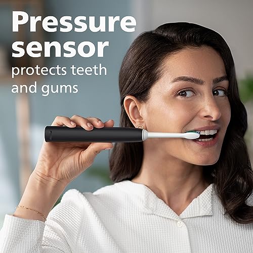Image of Philips Sonicare 4100 Rechargeable Electric Toothbrush, Advanced Plaque Removal, Pressure Sensor, Includes Brush Head Case, Black BD5003AZ