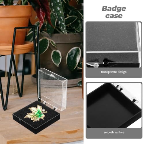 PRETYZOOM 6er-box Vitrine Mini-klarsicht-schmuckschatulle Etui Für Broschennadeln Medaillen-schattenbox Edelstein-schaukasten Rock-organizer-box Anstecknadelbox Revers Abs Dornschließe
