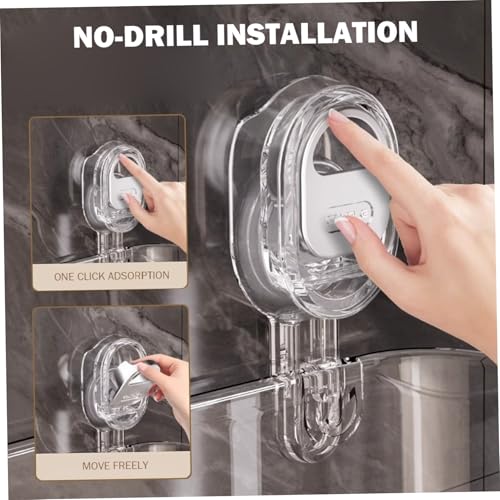 Boîte de rangement à ventouse pour salle de bain avec support douche robuste - 8
