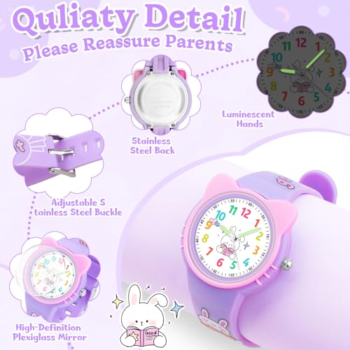 Image of Edillas Kids Teens Watch Analog Girls Boys, Waterproof Stylish Watch for Children,Students with Soft Silicone Strap for Kids Teens 4-16 Years Old