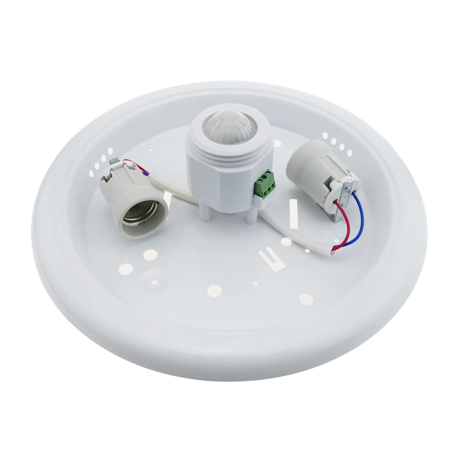 Lampe Plafonnier Avec Détecteur De Mouvement BeMatik - 2 Ampoules E27, 360°