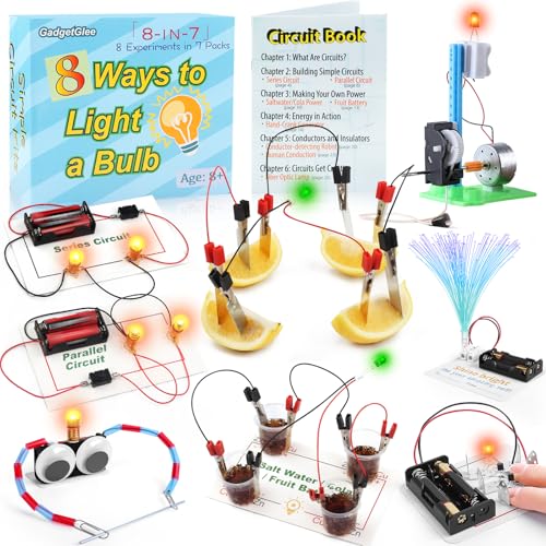 Science Circuit Kit Electricity for Kids Age 8-12, STEM Electrical Circuits Light Bulb Experiment, Electric Energy Technology Project Kits, STEAM Toys Science Gifts for 8 9 10 Year Old Boys Girls