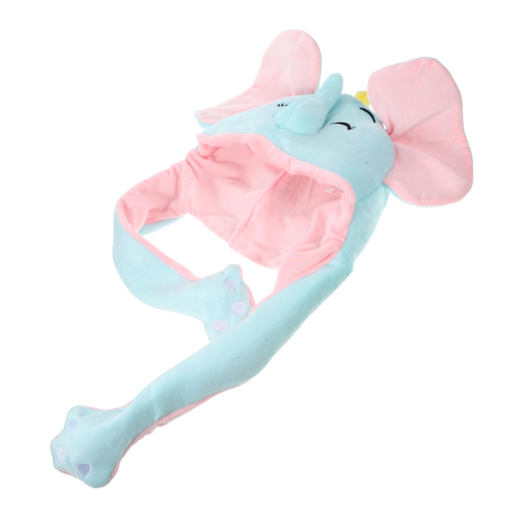 sombrero de elefante sombrero de oreja de conejo de oso de conejito de rana s de disfraces para adultos Gorro de elefante con oreja móvil algodón