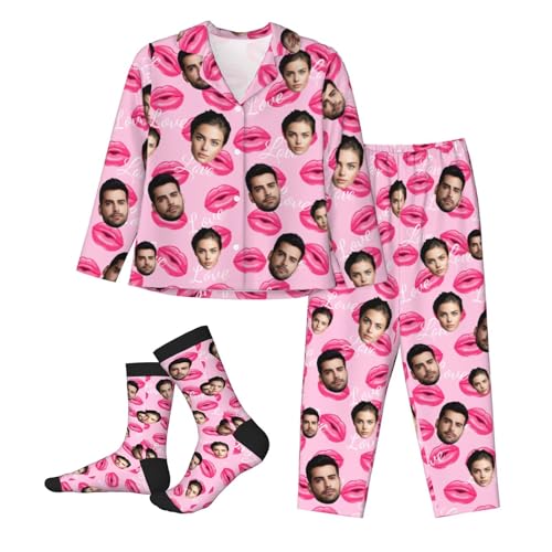 Custom Pajamas Sets Personalized Pajamas For Men Women Custom PJ With Faces Custom Pjs Gifts Customizable Pajama Sets