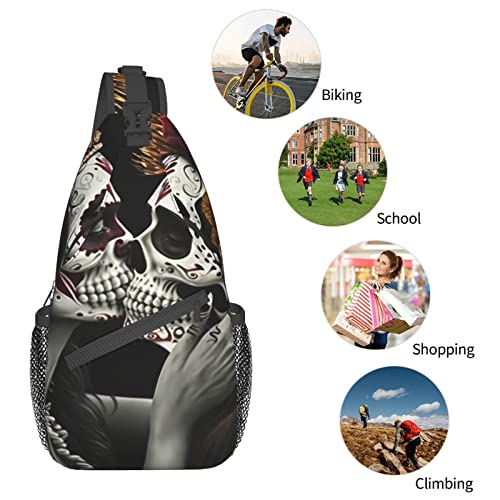 Mochila urbana crossbody casual unisex 7.2x3.5x15.3 in miniatura 5