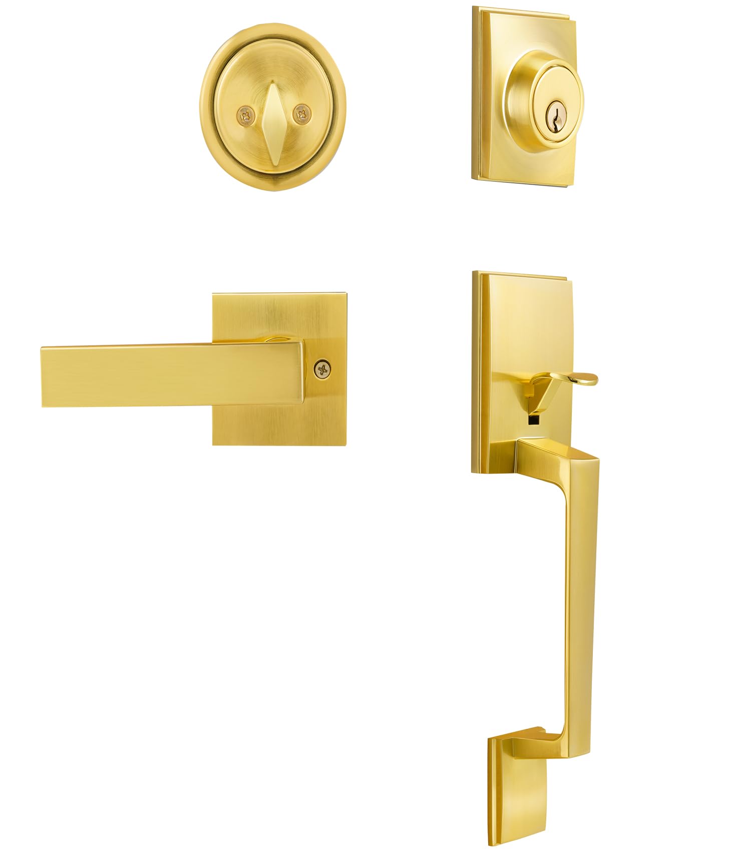Azdele Front Door Handle and Deadbolt Set, Front Door Lock Set