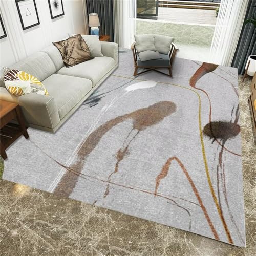 Tapis chambre bébé gris 90x120cm pour protéger le sol du salon - 2