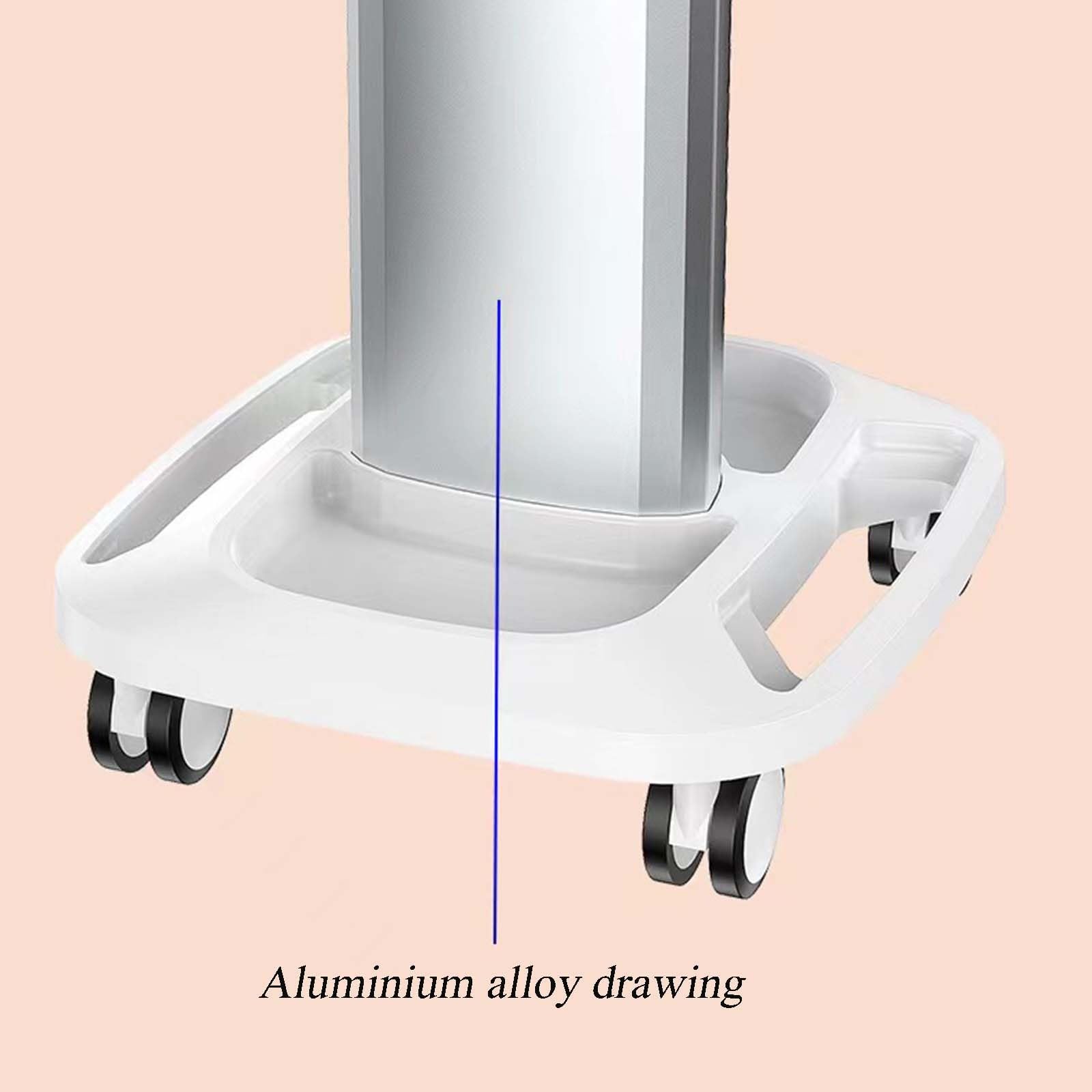 Carrello Estetista in ABS Armadietto Design Carrello Estetista Cassetta Portaoggetti Arrello Dentale Rotante Silent Universal Wheel Storage Trolleys Lega di Alluminio Spazzolato