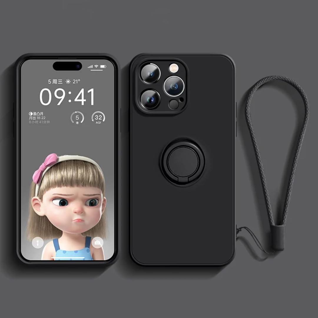 Coque silicone souple iPhone 15 Pro avec support magnétique aux finitions soignées - 6