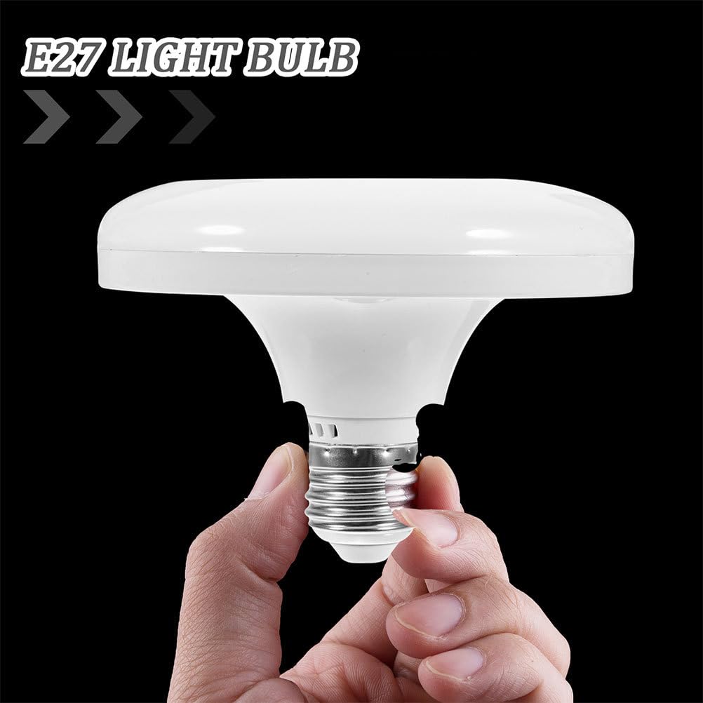 Cabilock UFO-LED-Lampe 30 W E27 | PC, 220V, Weiß/warm, Durchmesser 13,5 Cm – Energiesparend, Langlebig, Für Hohe Räume & Außenbereich