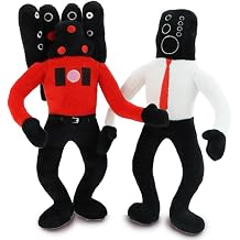Skibidi Toilet Toy, Funny Scary Titan Speakerman Plush Toy, Skibidi Toilet War Television Man Horror Adventure Game Doll, Soft Plush Figure for Skibidi Toilet Fan A+B
