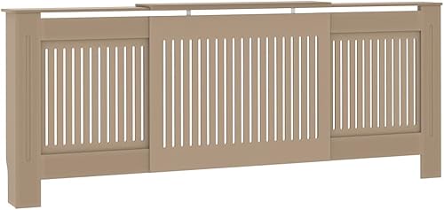 Miniatura 85 de 2 piezas de MDF para el hogar, calentador de sala de estar, soporte lateral para calefacción, cubierta de radiador, estante de gabinete de