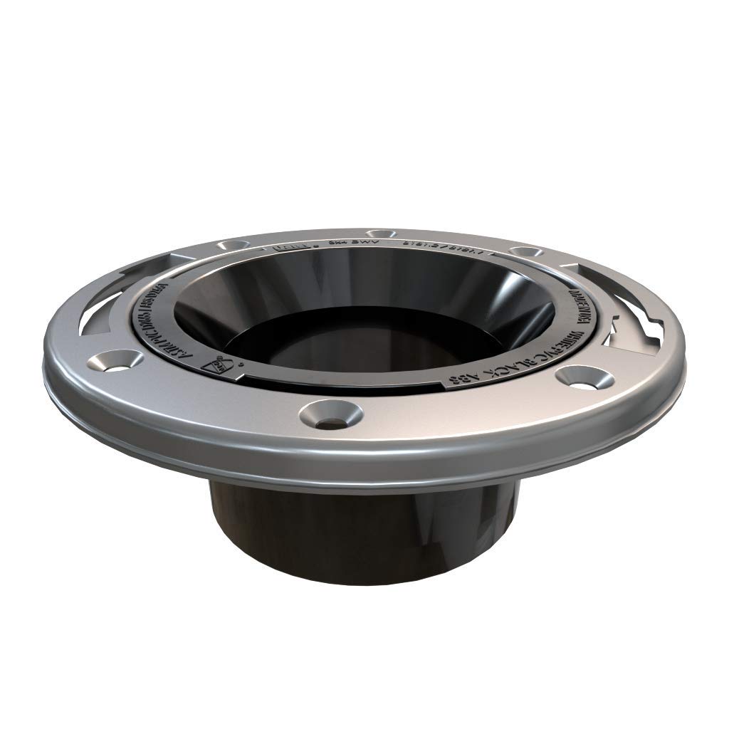 Oatey Fast Set ABS Hub Spigot Toilet Flange With Test Cap, 55 OFF