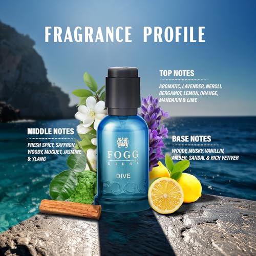 Image of Fogg Scent Dive EDP Premium unisex Perfume 50ml|Long Lasting Eau Da Parfum|Luxury Fragrances