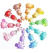 30 Pcs Mixed Mini Resin Turtles Figurines to Hide Glow in The Dark Plastic Sea Turtle Toys Bulk T...