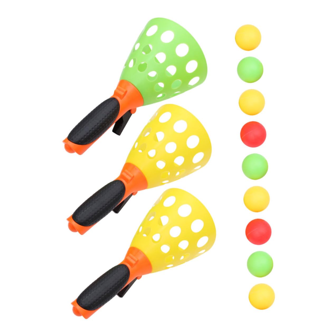 Set di Palline Chuck Ball 3 Paia in Plastico per Ragazzo Ragazza e Teenager | Gioco Lancio e Presa, 9 Palline Incluse, per Pool Party Colore Casuale
