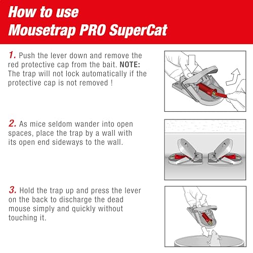 SWISSINNO Trappola per Topi PRO SuperCat. Efficiente, umana e riutilizzabile con esche. Cattura e Uccide all'istante. Sicura, No colpi a vuoto. Prodotta in UE: 2 trappole SWISSINNO Trappola per Topi PRO SuperCat. Efficiente, umana e riutilizzabile con esche. Cattura e Uccide all'istante. Sicura, No colpi a vuoto. Prodotta in UE: 2 trappole