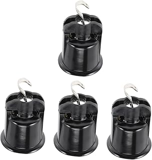 DOITOOL Suporte De Lâmpada Portátil Com Gancho 4 Unidades Parafuso Em Soquete De Luz Lâmpadas Para Quarto Soquete De Lâmpada Peças De Lâmpada Soquete De Luz Com Gancho Sala De