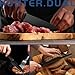 HUNTER.DUAL Knife Set, 8-Piece Kitchen Knife Set for Chef, Sharp Knife Set with Universal Knife Block, Anti-Rust Kitchen Knife Block Set, Ergonomical Design (Black)