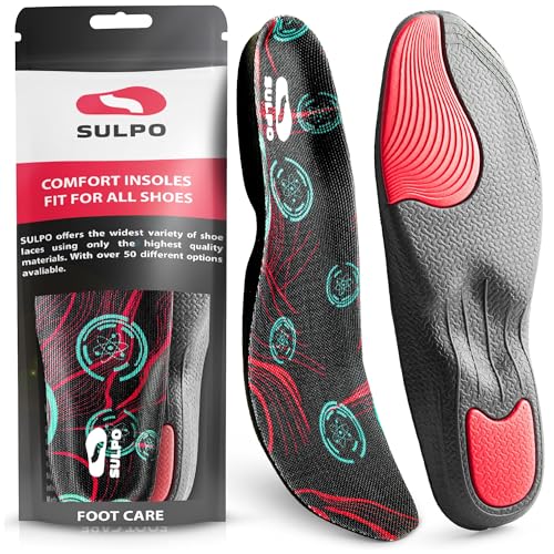 Sulpo – orthopädische Einlegesohlen EVA mit Stoßdämpfung, Fußgewölbestütze arch support, ultraleicht Größe 37-38