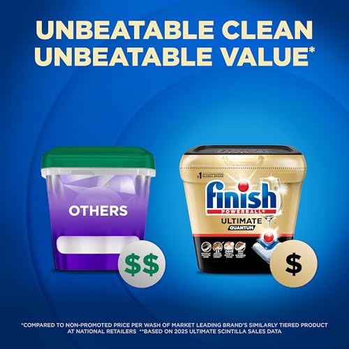 Image of Finish Ultimate Quantum Dishwasher Pods, New & Improved Formula, Dishwasher Detergent Dish Soap, Removes Burnt-On & Dried-On Stain, Degreasing & Scrubbing Power, 70 Count