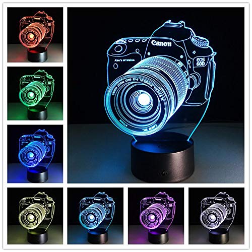 Dimmbare Kunst Kristall Schreibtisch Nachtlicht Weihnachten Kinder Geschenk Home Deko Tischlampe 3D Cartoon Kreative abstrakte Form DSLR Digitalkamera