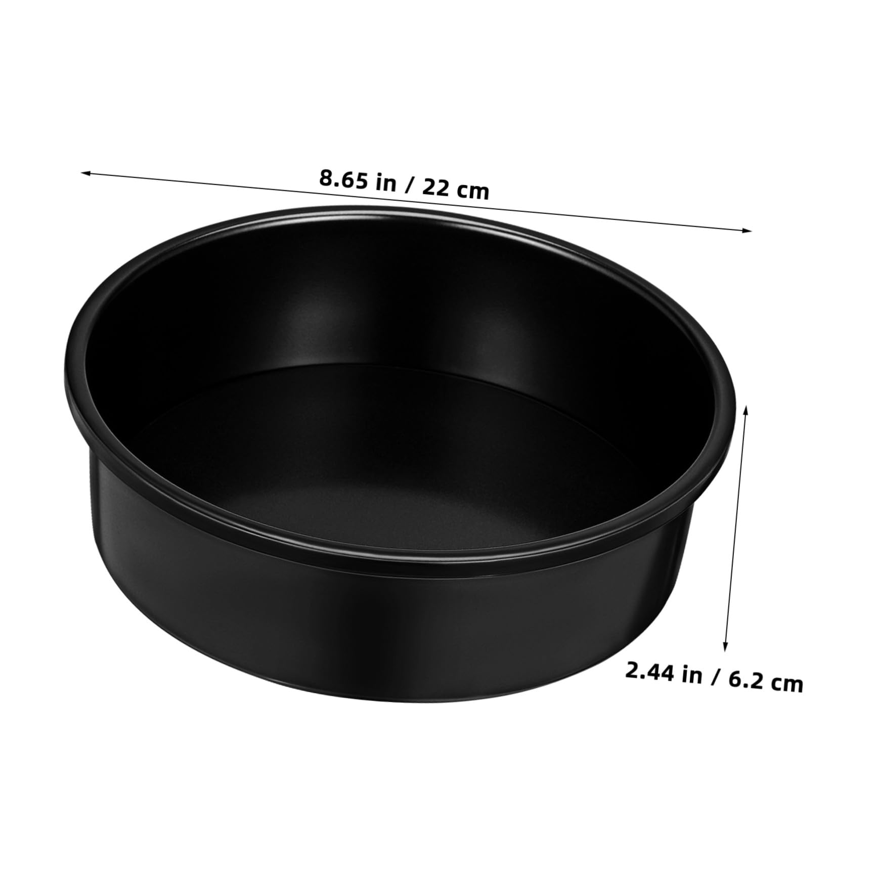 ibasenice 3 Piezas Molde para Pastel Redondo, Molde Redondo para Pastel 8 Pulgadas Negro, Acero al Carbono, Antiadherente, Fácil Mantenimiento, 100 Hojas de Papel Pergamino, para Hornear