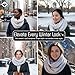 Funky Junque Infinity Scarf for Women – Oversized Wrap, Chunky Layer, Colorful Sweater Accessory, Winter Styles, Fall Fashion, Cozy Cold-Weather Essentials - Confetti Ivory