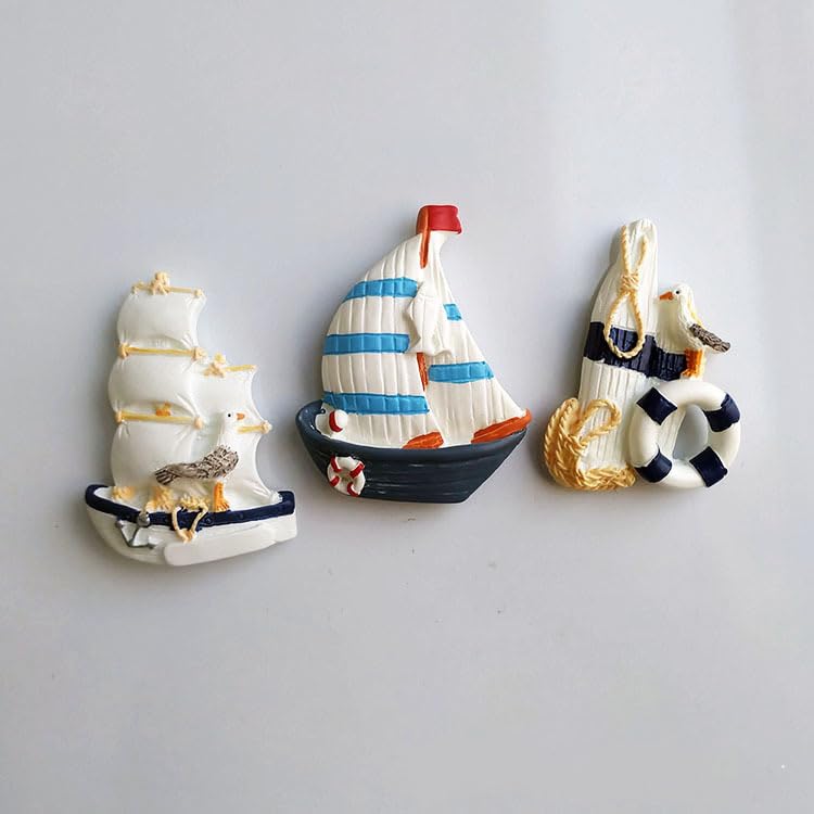 Imanes decorativos de resina para refrigerador, set de 8 miniatura 7
