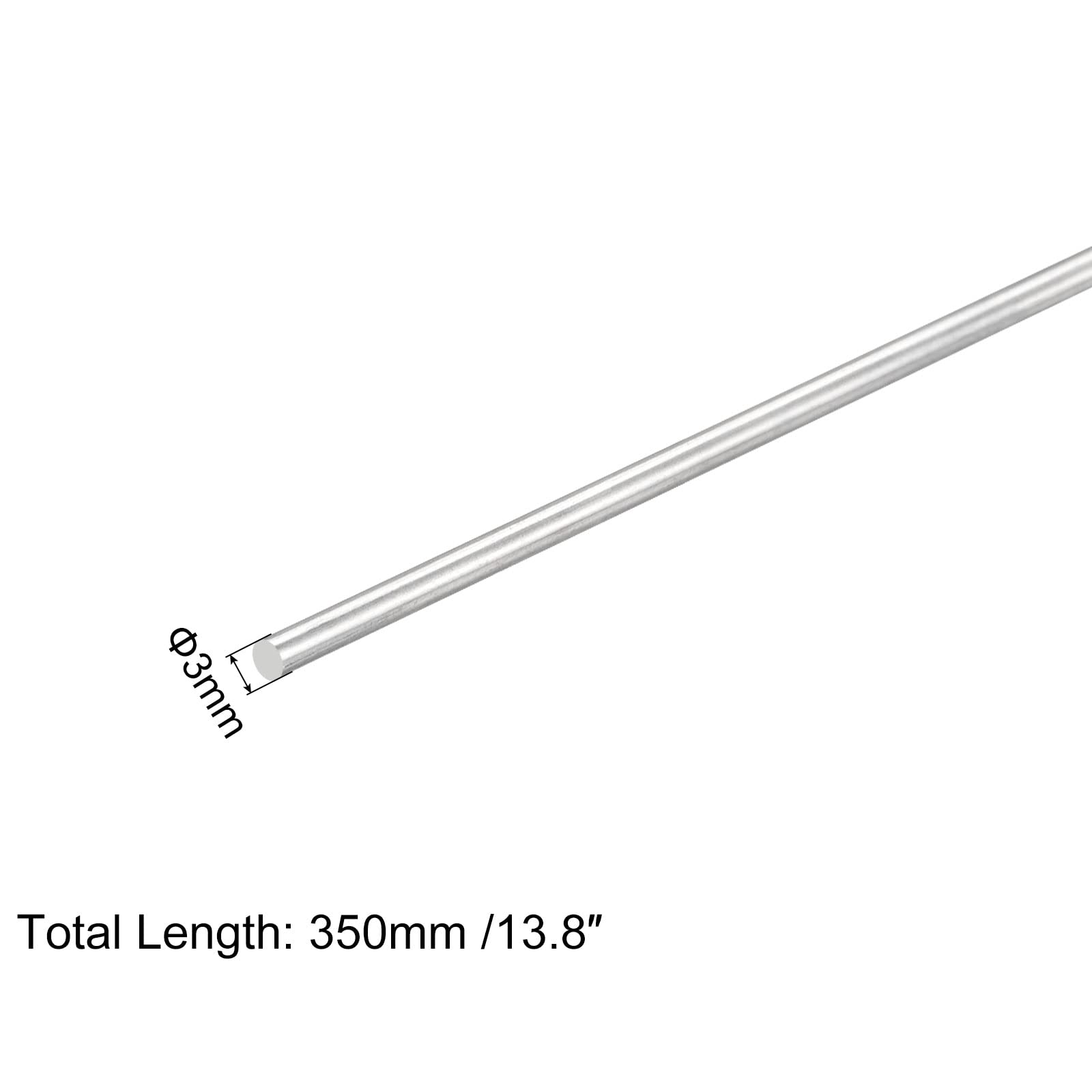 MECCANIXITY 304 Stainless Steel Round Rods - 3mm X 350mm (10 Pack) For DIY Models & Crafts - View #5
