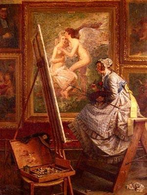 Peinture à l'huile xEdouard Schulz 36x48 - Habillez vos grands murs vides avec Der Kopist