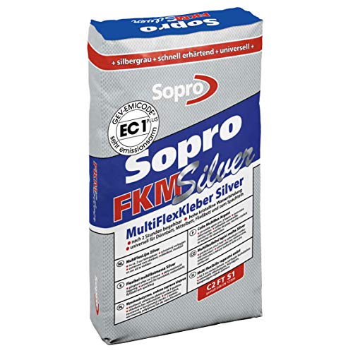 Preisvergleich Produktbild Sopro FKM® Silver 600 - schnell erhärtender, Multifunktions Flexkleber / silbergrau / für Innen und Außen geeignet (5 kg)
