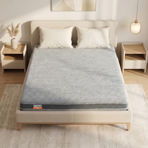 Image of Amazon Basics Orthopedic Classic Comfort Memory Foam Mattress | Queen Size Bed Mattress, 8-Inch Thick | 3-Layer Foam Build, Zero Motion Transfer (78x60x8 Inches, Medium Firm, Zippered Cover)