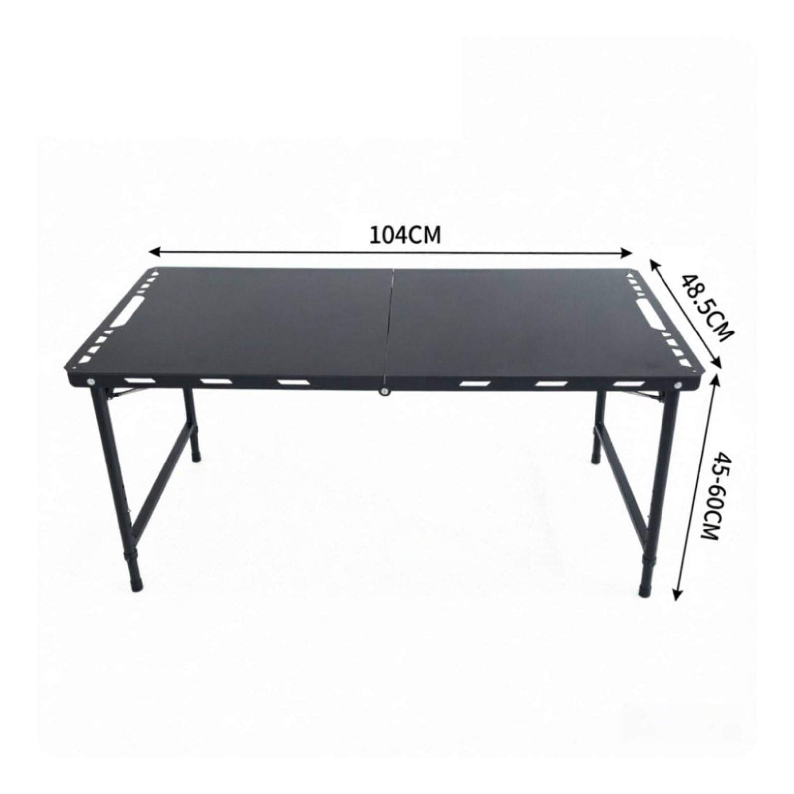 Mesa Plegable de Exterior Mesa de Camping Mesa de Picnic Escritorio Portátil con Tubos de Acero al Carbono y Apertura Hidráulica Ligera y Estable, L, Ajustable Mejorado