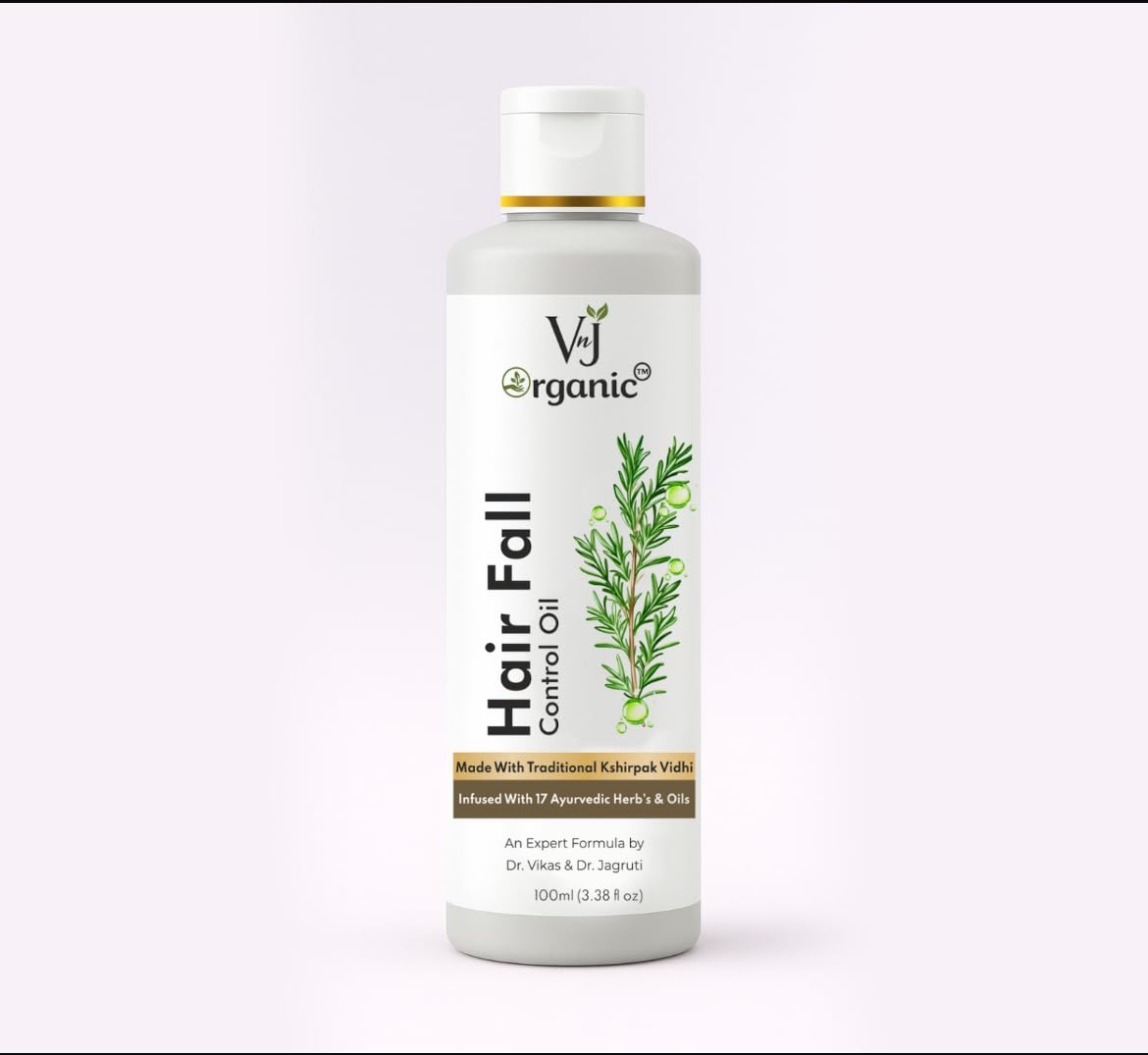 VJ Organic Hair Fall Control Hair Oil | Ayurvedic Herbal Hair Growth Oil | 17 Herbs & Natural Oils | Reduces Hair Fall & Strengthens Hair | For Men & Women | 100 ml-image-27