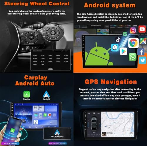 Car Radio dla Volvo XC90 2002-2014 9 Inch Android 15 Car Play Screen with Mirror Link Swc For, 4 Core 4G+64G