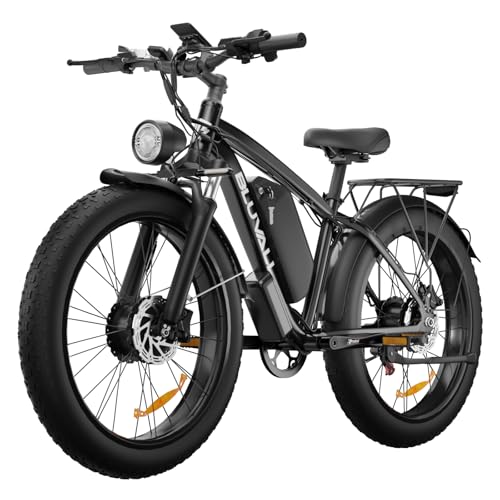2000W (Peak 3000W) Fat-Tire Electric-Bike for Adults，Dual Motor e Bike 48V 22.4AH 1075WH with Hydraulic Shock Absorber 35MPH,26” Fat Tire Electric Bicycle for Snow Beach Mountain Off Road Commuter -  Boombike, INF1-2000W