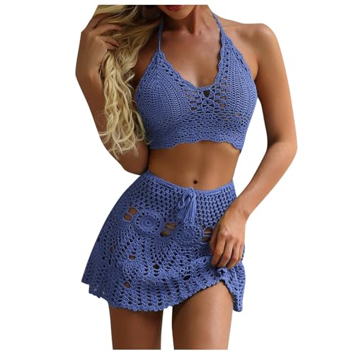 Bikini 2 pièces chic en crochet ajouré avec finitions soignées