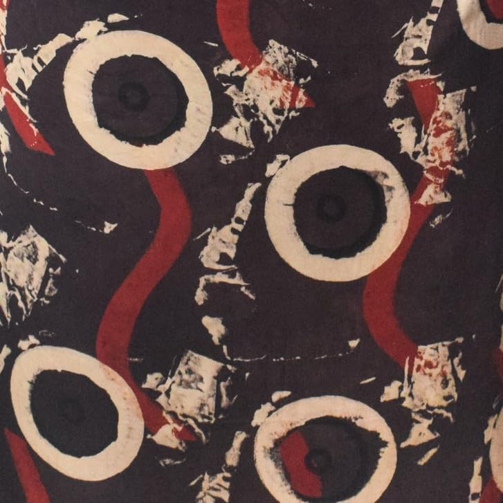 Image of Ethnics of Kutch Womens's Ajrakh Modal Silk Natural Dye Hand Block Print Unstitched Kurta Fabric