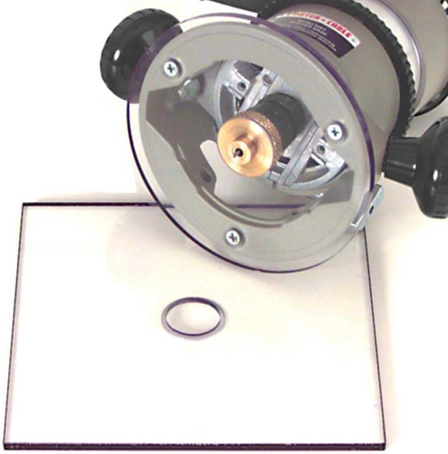 9093 Acrylic Router Base Plate - 11-3/4 Inch Square with 1-3/16 Inch Hole
