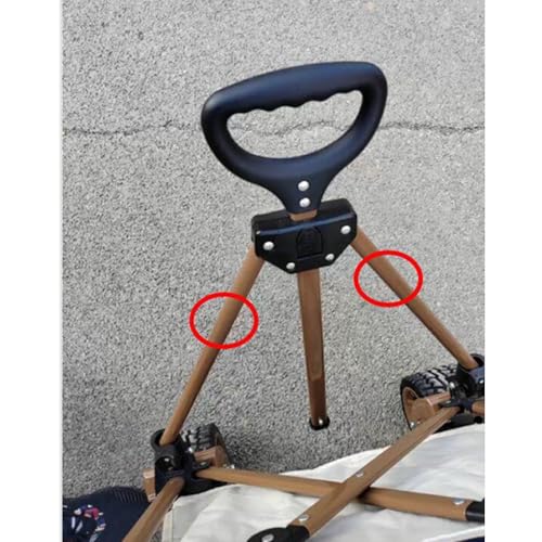 Aluminum Alloy Camping Cart Handle para Playa, Ancho 1.9 cm | Junta giratoria, resistente a la presión, fácil de jalar miniatura 3