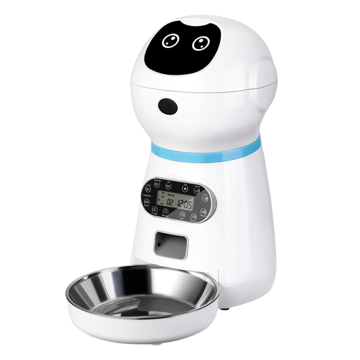 SUPVOX Comedero Automático Inteligente para Mascotas con Temporizador Digital, Acero Inoxidable 3.5l, para Gatos y Perros, Alimentación Programada En Casa y Tienda