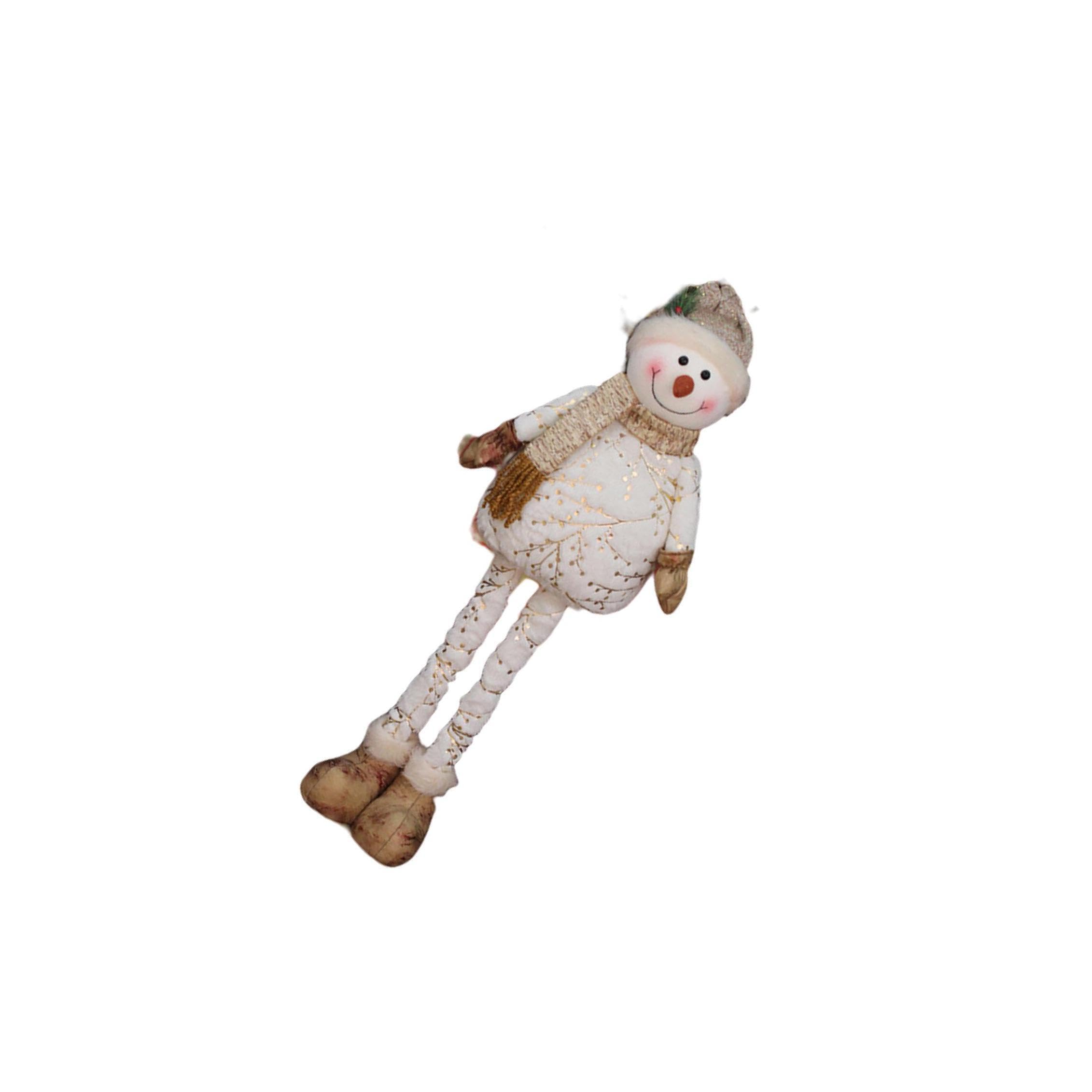 Figurine de Bonhomme de Neige Noël Extensible pour cheminée Bureau, Figurine Noël Extensible, Bonhomme Neige, décoration d'intérieur