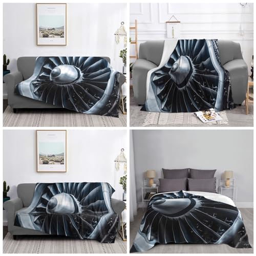 Couverture micro polaire Jet Engine plaid chaud et léger canapé lit salon camping - 6
