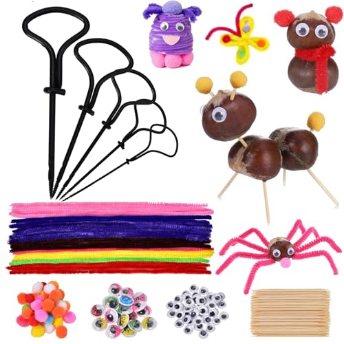 Kastanienbohrer Set, Handbohrer Basteln Kastanienbohrer Kinder, Handbohrer Kastanienbohrer Kastanien Herbstbasteln Kastanienbohrer Kinder Bohrer Kastanien Mit DIY Bastel Herbstdekoration Geschenke